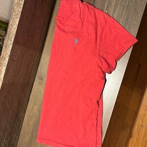 Men’s short sleeve polo t shirt red medium sized
